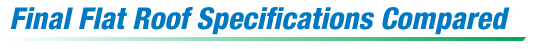 Flat Roof Systems - Flat Roofing Systems - Final Flat Roof Specification